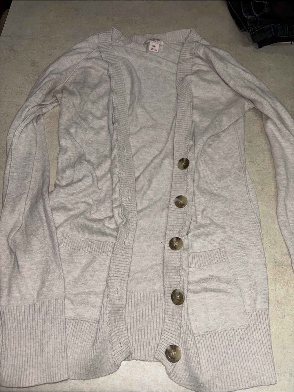 Mossimo Supply Co. Light Beige Button-Front Cardigan